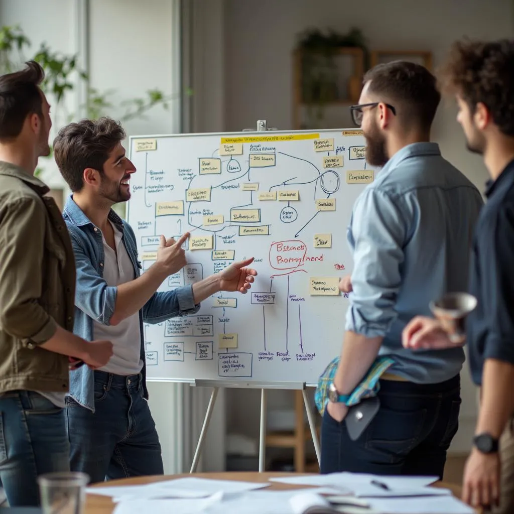 Reunión de negocios discutiendo estrategias de inversión